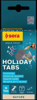 Sera holiday Tabs Nature 21g - 10 Tabs Ferienfutter Wochenendfutter Aquarium