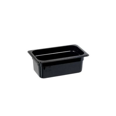 Stalgast Gastronormbehälter, Serie Standard, Polycarbonat, Schwarz, Gn 14, 162X265