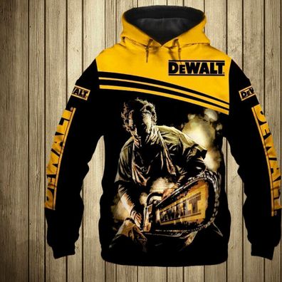 Herren 3D Sweatshirt Hoodie Dewalt Elektrowerkzeuge Kapuzenpullover Gelb