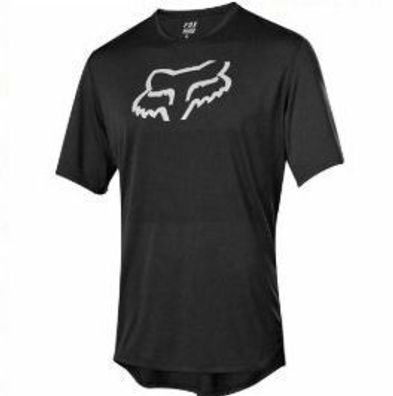Fox Herren trikot Radsport Fahrrad-Tops T shirt Freizeit Kurzarm Schwarz