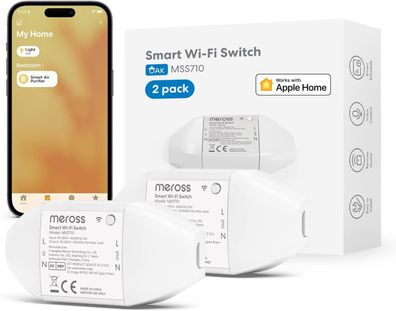 Meross WLAN Switch funktioniert mit Apple HomeKit, Smart Switch Remote Control
