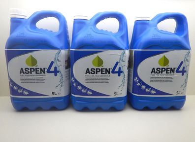 3x Aspen 4 Takt Alkylatbenzin Sonderkraftstoff Viertaktmotoren Rasenmäher 5L