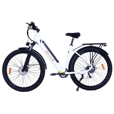 Urbanes City E-Bike Step-thru Elektrofahrrad für Damen mit Gepäckträger 36 V 17,5 Ah