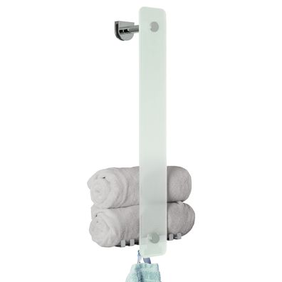 bremermann Bad-Serie Lucente - Handtuchhalter aus Glas und Edelstahl verchromt