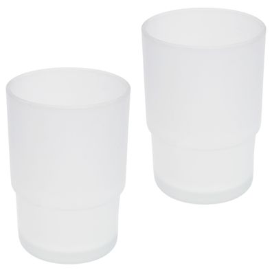 bremermann Bad-Serie PIAZZA & Lucente - Glasbecher 2er Set aus satiniertem Glas