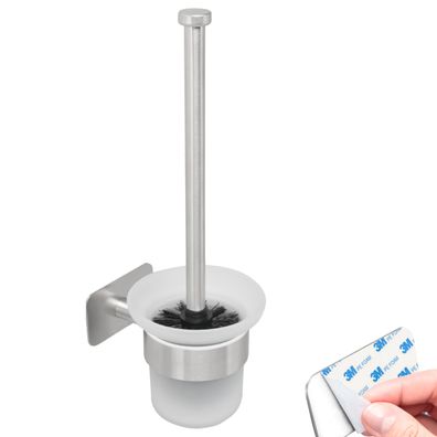 bremermann Bad-Serie PIAZZA TAPE - WC-Garnitur mit Klebepad, aus Edelstahl matt