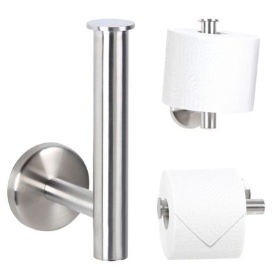 bremermann Bad-Serie PIAZZA - Toilettenpapierhalter 2in1, aus Edelstahl matt