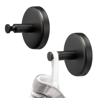bremermann Bad-Serie PIAZZA BLACK – Handtuchhaken 2er Set, matt schwarz