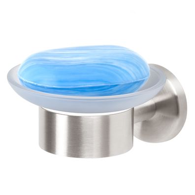 bremermann Bad-Serie PIAZZA - Seifenschale, aus Glas und Edelstahl, matt