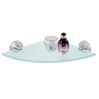 bremermann Bad-Serie PIAZZA - Glaseckablage, aus Glas und Edelstahl matt