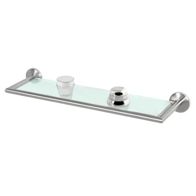 bremermann Bad-Serie PIAZZA - Glasablage mit Rahmen, aus Glas und Edelstahl matt