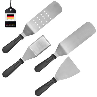 bremermann Pfannenwender- und Grillspachtel-Set 4-tlg, aus Edelstahl