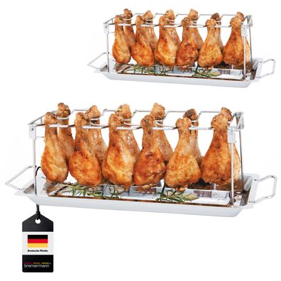 bremermann Hähnchenschenkel-Halter für 12 Keulen oder Chicken Wings 2er Set