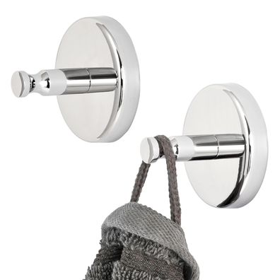 bremermann Bad-Serie Lucente - Handtuchhaken 2er Set, aus Edelstahl verchromt