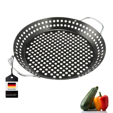 bremermann Grillpfanne, Grillplatte antihaftbeschichtet, 37,5 x 30,5 cm