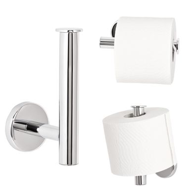 bremermann Bad-Serie Lucente - Toilettenpapierhalter 2in1, aus Edelstahl