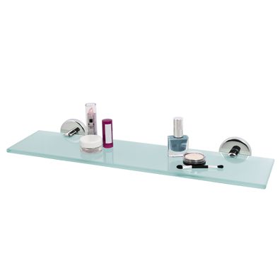 bremermann Bad-Serie Lucente - Glasablage, aus Glas und Edelstahl verchromt