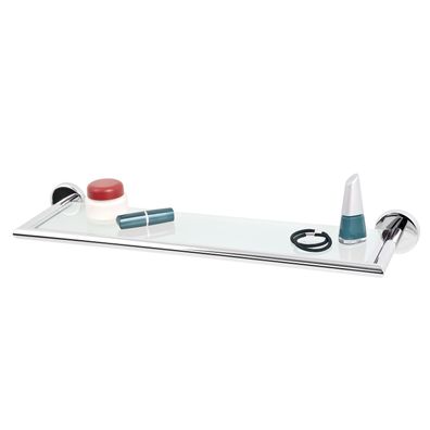 bremermann Bad-Serie Lucente - Glasablage mit Rahmen, aus Glas und Edelstahl