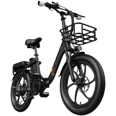 All Terrain 20 Zoll Elektrofahrrad mit Korb und Rücksitz E-Bike mit 48V 20Ah Akku