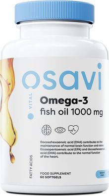 Omega-3 Fish Oil, 1000mg, Lemon - 60 softgels