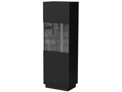 Vitrine Liverti - C Vitrinenschrank 59,5 x 178 x 42 cm schwarz MDF