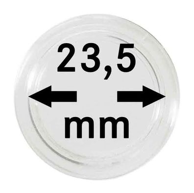 Münzenkapseln 23,5 mm (10 Stück) [Lindner 2250235]