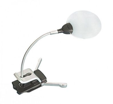 Randlose Stand-/Klemmlupe mit LED-Beleuchtung [Lindner 7154]