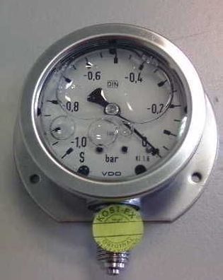 VDO Manometer Vakuum Vakumeter Vacumeter -1 bar neuwertig S10/86