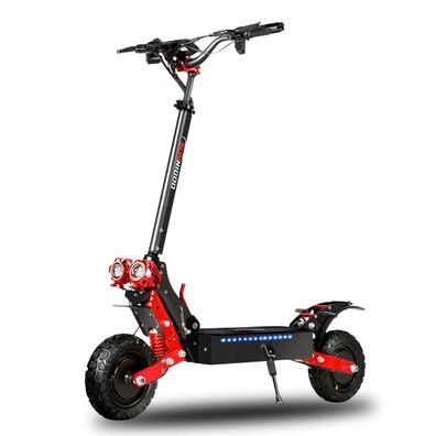 Elektroroller mit Dual E-Scooter - 65km/h, 60km Reichweite, Offroad mit C-Federung