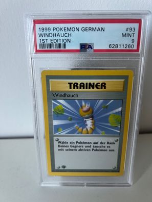 Windhauch PSA 9 1st Edition Base Set Deutsch German