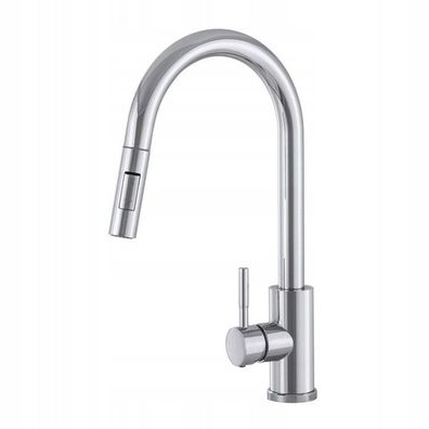 Küchenarmatur Julia mit ausziehbarer Brause in Chrom Wasserhahn Armatur