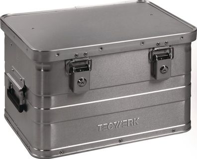 Aluminiumbox L430xB330xH275mm 29l m. Klappverschluss u. Zylinderschl. Tecwerk