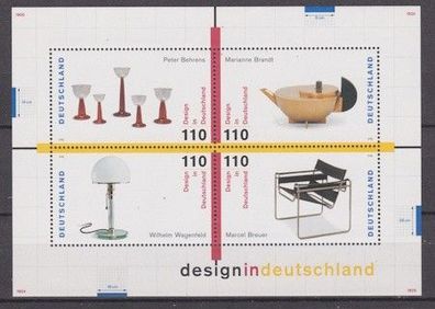 BRD 1998 postfrisch Michel-Nr. Block 45 Design in Deutschland