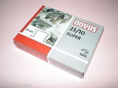 1000 NOVUS Heftklammern 23/10 SUPER verzinkt Original NEU & OVP