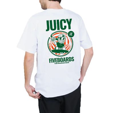 Fiveboards T-Shirt Juicy Wake white