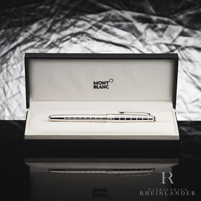 Montblanc Solitaire Platinum Plated Facet No 144 Classique Füller ID 38245 OVP
