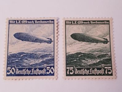 Deutsches Reich 1936 Flugpostmarken Mi. Nr. 606y und 607x