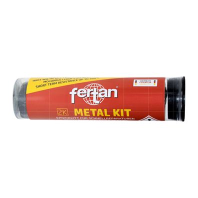 FERTAN 23930 2K Metall Kit 56g dunkelgrau Epoxidharz Reparatur-Kit bis + 180°C