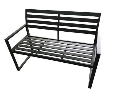 Gartenbank 2-sitzer 122 cm Aluminium dunkelgrau