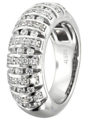 trendor Schmuck Damenring 925 Silber Zirkonia Ring 66769