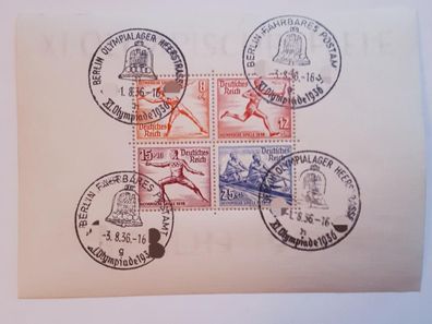 Deutsches Reich 1936 Block 6x Olympische Sommerspiele Berlin