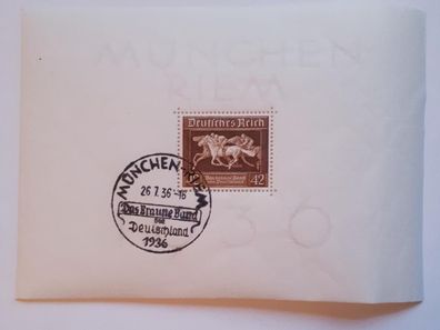 Deutsches Reich 1936 Block 4x Das braune Band von Deutschland