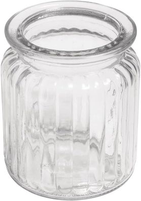 Rayher Glas Glasgefäß Glas-Gefäß mit Rillen 56877000