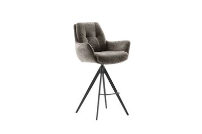 Barhocker Tresenhocker Assento C mit Armlehnen Strukturgewebe cappuccino
