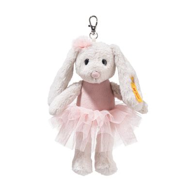 Steiff Schlüsselanhänger Hoppie Balletthase 16cm Hase grau rosa 112614 Ballett