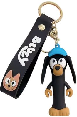 Snickers Schlüsselanhänger - 3D-Figur aus Bluey als flexibler Silikon-Anhänger