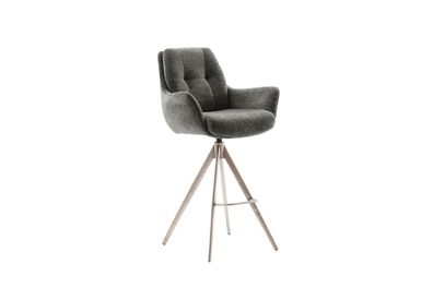 Barhocker Tresenhocker Assento C mit Armlehnen Strukturgewebe olive