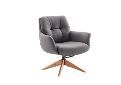 Lounge Sessel Assento C mit Armlehne Leder cappuccino