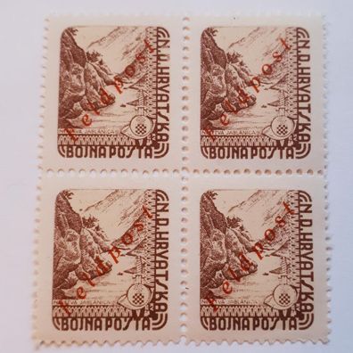 Deutsche Besetzung 1945 Kroatien Militär-(Feldpost) Marken Mi. Nr.2 geprüft