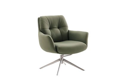 Lounge Sessel Assento C mit Armlehne Leder olive